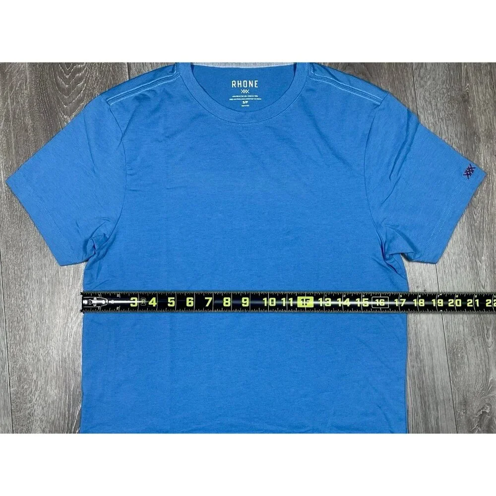 Rhone Blue Element Tee Cotton Everyday T-Shirt - Men Size Small - Picture 12 of 12